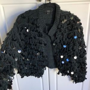 Forever 21 green sequined sweater